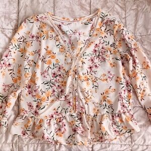 Floral Print Women's Top - Multicolor